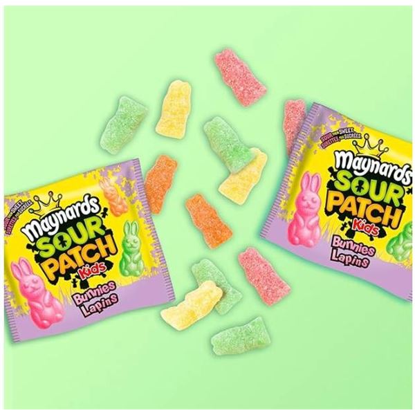 Maynards Sour Patch Kids Bunnies 225g, 18ct Mini Pouches Lot of 4