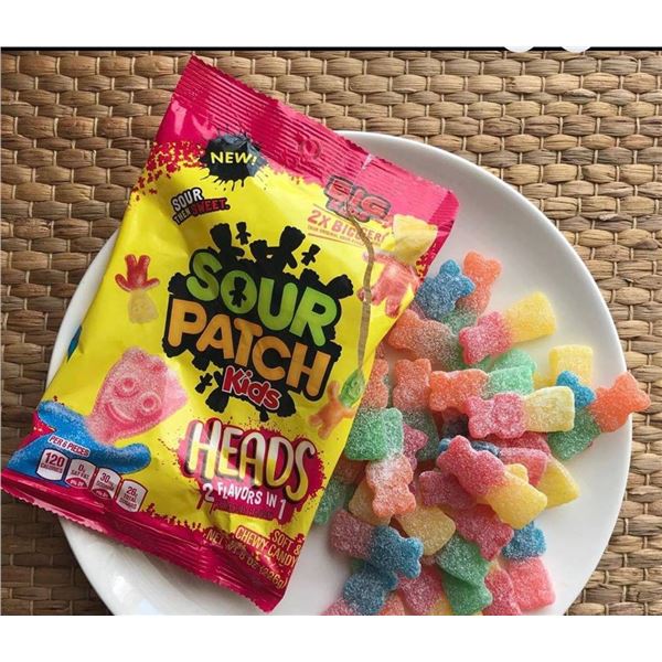 Sour Patch Kids Heads 12 x 154g Bag with Assorted Flavors