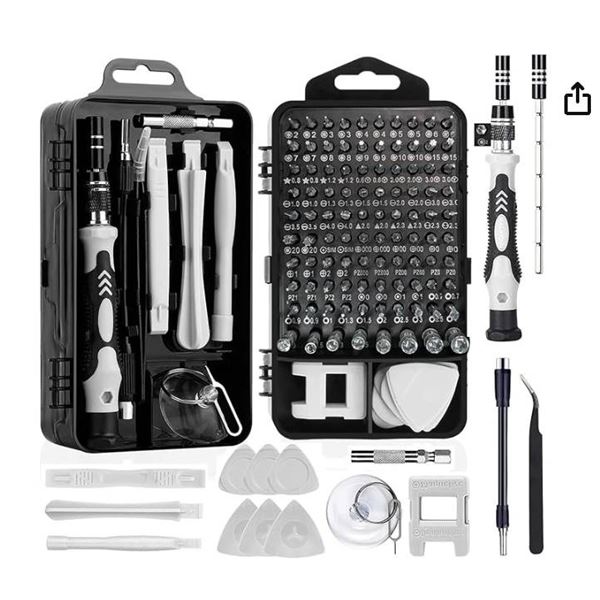 Precision Screwdriver Set 115-in-1 With 17 Tools and 98 Bits by Sojitas