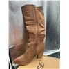 Image 5 : PUTU Women’s Pointed Toe Boots with Chunky Heel, Size 9, Brown