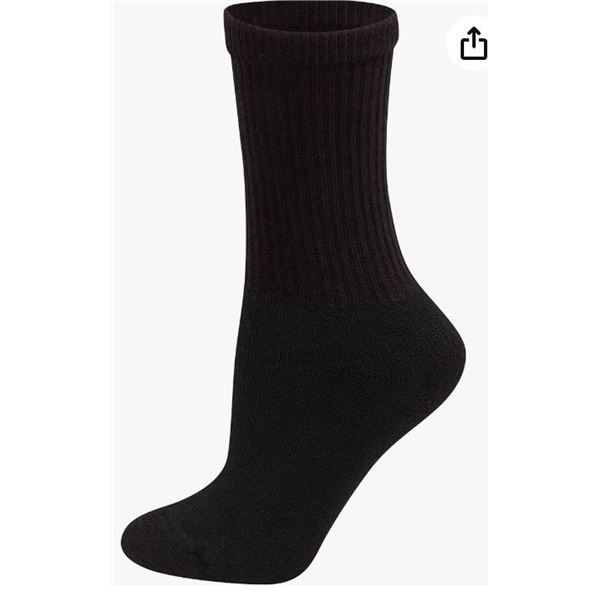 Hanes Cushion Crew Socks Size 5-9, 10 Pair Pack