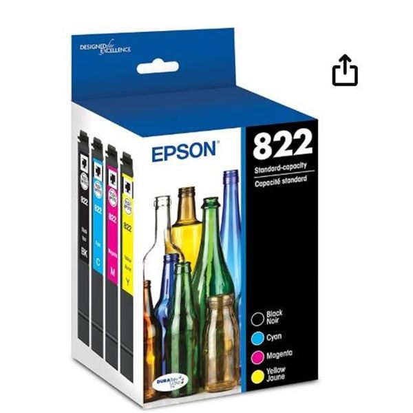 EPSON 822 DURABrite Ultra Ink Standard Capacity Black & Colour Cartridge Combo Pack