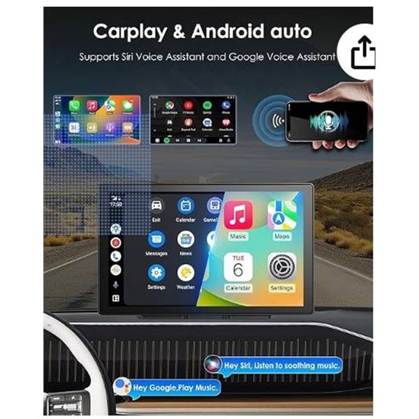 9-Inch CarPlay/Android Auto Multimedia Player, Model T59