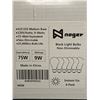 Image 3 : Lot of 6 Nogger A19 E26 120V 9W 75W Equivalent Black Light Bulbs