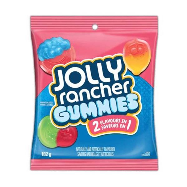 Jolly Rancher Gummies 182 g, 2 Flavors in One, Pack of 10
