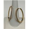 Image 1 : Yellow 14K GP Hoop Earrings with Embedded Stones