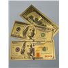 Image 3 : Replica U.S. $100 Gold Foil Banknotes – Set of Three