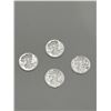 Image 1 : 4 One Gram .999 Silver Rounds With Walking Liberty Design