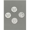 Image 3 : 4 One Gram .999 Silver Rounds With Walking Liberty Design