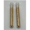Image 1 : Two Clear Tubes Containing Gold Flake Material