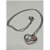 Image 5 : Silver-Toned Heart-Shaped Necklace with Horse and Woman Pendant