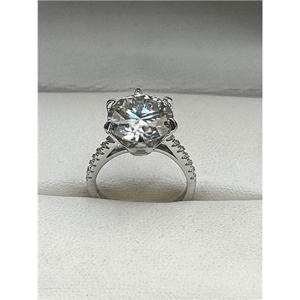 $3145 APPRAISED Silver Ring 5.00ct MOISSANITE RING