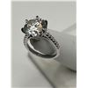 Image 5 : $3145 APPRAISED Silver Ring 5.00ct MOISSANITE RING