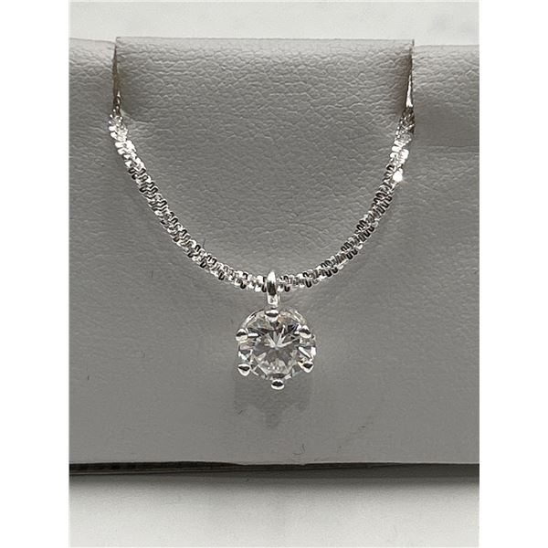 $965 APPRAISED 1.0 CARAT SOLITAIRE MOISSANITE PENDANT SET