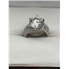 Image 1 : $3260 APPRAISED 5.0 CARAT MOISSANITE SOLITAIRE SHANK STYLE RING