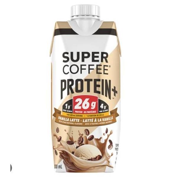 Super Coffee Protein+ Vanilla Latte 330mL, Pack of 18