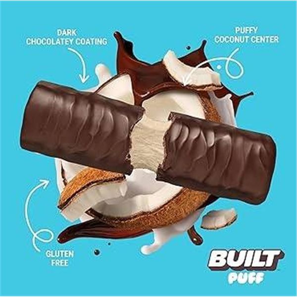Built Puff Brownie Batter Coconut Bars, 14-Pack, 560g