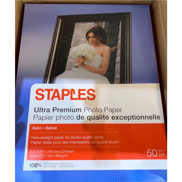 Staples Ultra Premium Photo Paper Satin 50 Sheets 8.5 x 11 in LOT OF 2