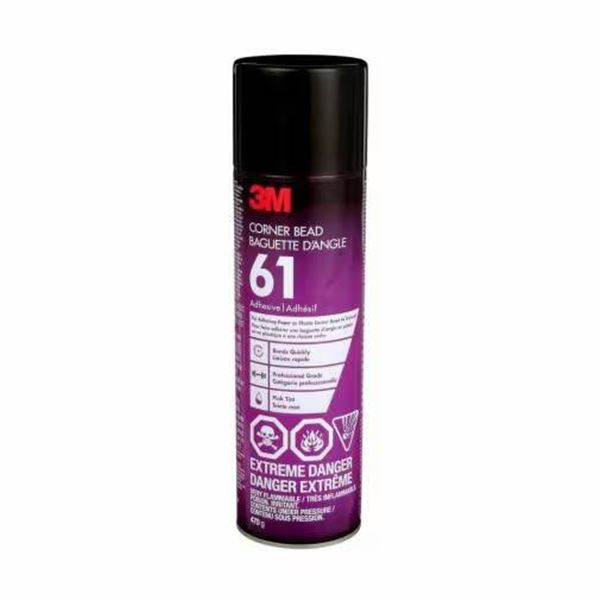 3M Corner Bead 61 Adhesive/Adhesif Spray Aerosol Can 400 g – Lot of 6