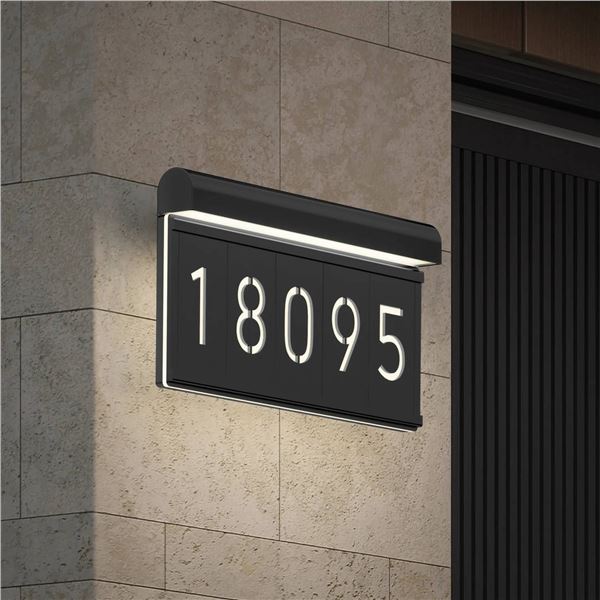 Artika Bowen LED Address Wall Light with 180-Degree Visibility
