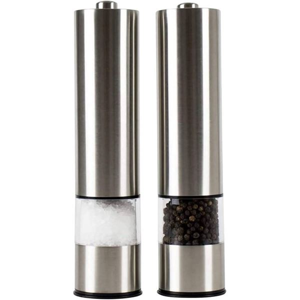 Stainless Steel Electric Salt And Pepper Grinder Set With USB Charging