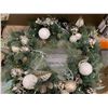 Image 1 : Decorative Christmas Wreath with Ornaments and Pre-Lit Lights