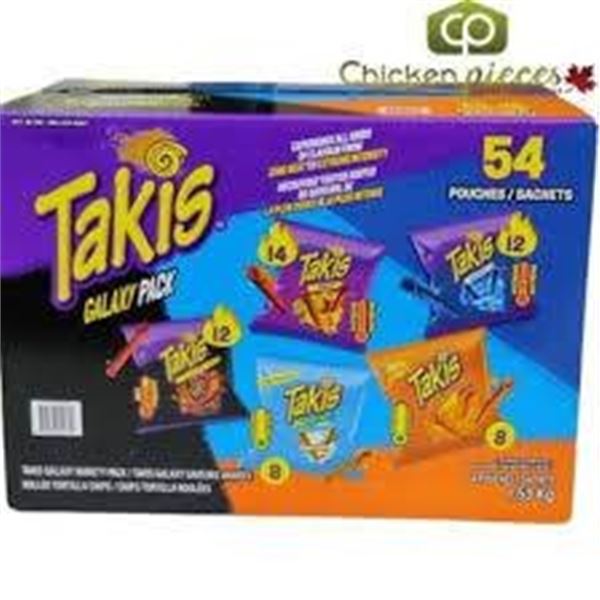 Takis Galaxy Pack Variety – 54 Pouches, 1.6 kg