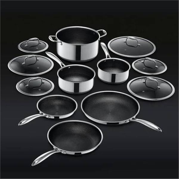 Henckels Stainless Steel Cookware Set With Glass Lids