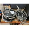 Image 3 : Henckels Stainless Steel Cookware Set With Glass Lids