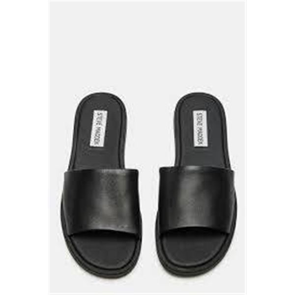 Steve Madden Black Slide Sandals Size 7