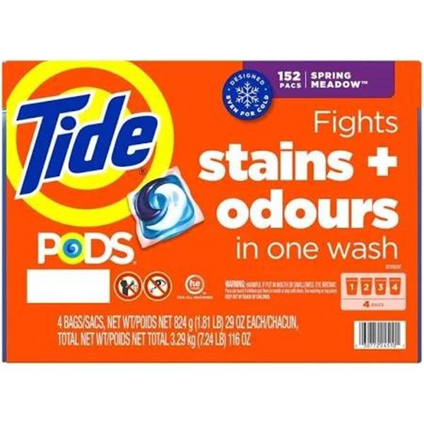 Tide Pods Laundry Detergent, 152 Pods, Spring Meadow