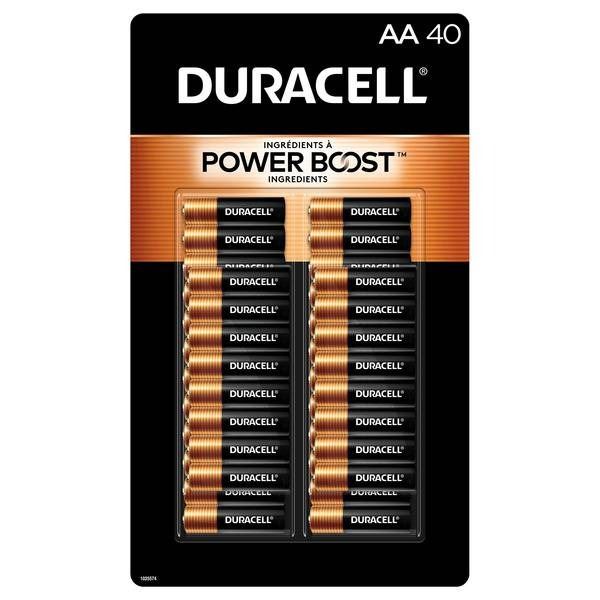 Duracell AA 40-Pack Alkaline Batteries with Power Boost Technology