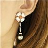 Image 1 : 18K Gold Tahitian Pearl Earrings