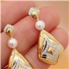 Image 3 : 18K Gold Pearl Earrings
