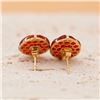 Image 2 : 18K Gold Carnelian Earrings