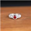 Image 2 : 18k Gold Ruby and Diamond Ring