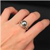 Image 6 : 18K Gold Tahitian Pearl Ring