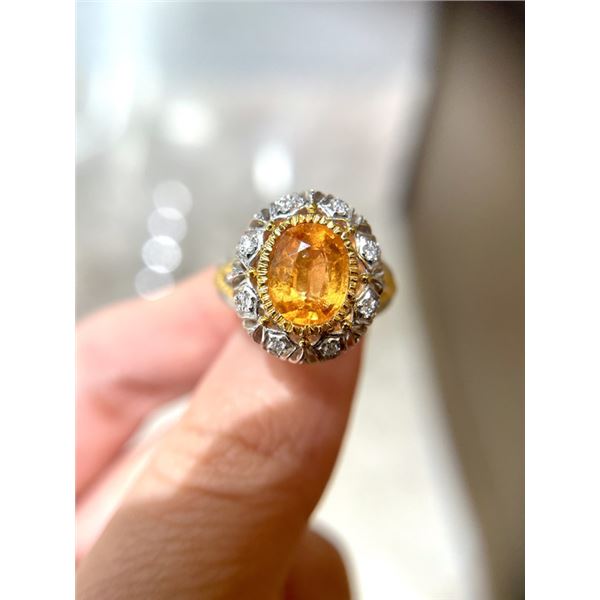 18K Gold Spessartite Ring