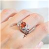 Image 4 : 18K Gold Spessartite Garnet Ring
