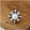 Image 1 : 18K Gold Pearl Ring-Pendant 2-in-1