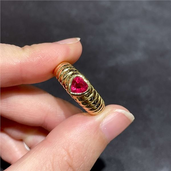 18K Gold Ruby Ring