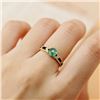 Image 3 : 18K Gold Emerald Ring