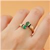 Image 3 : 18K Gold Emerald Ring