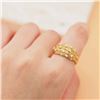Image 4 : 18K Gold Diamond Wheat Ring