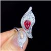 Image 1 : Unheated Pigeon Blood Ruby Diamond Ring
