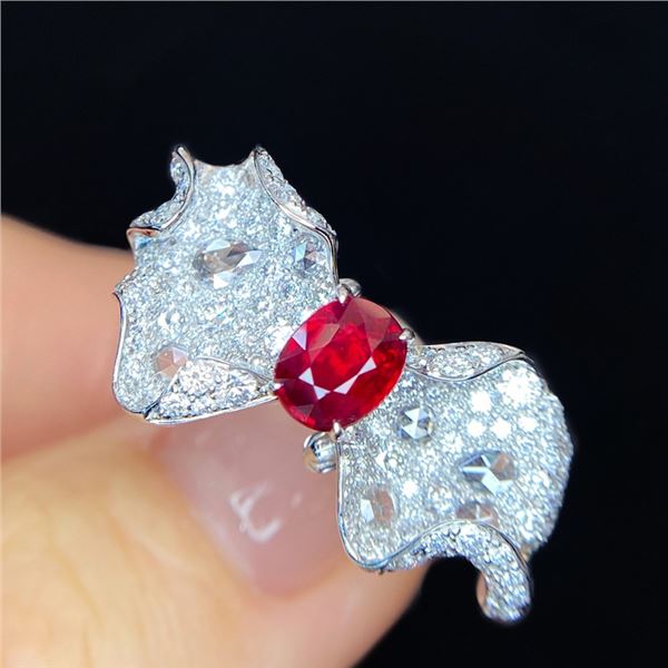 Natural Unheated Pink Sapphire Teardrop Necklace