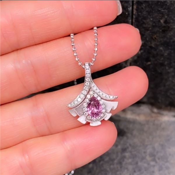 Natural Unheated Padparadscha Necklace