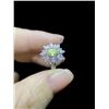 Image 1 : Green and Yellow Diamond Engagement Ring