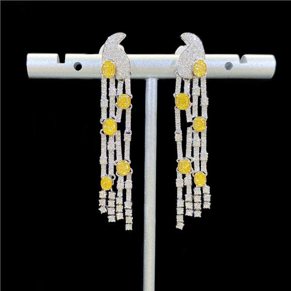 Yellow Diamond Parrot Earrings