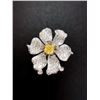 Image 1 : Fancy Yellow Diamond Floral Convertible Ring/Pendant
